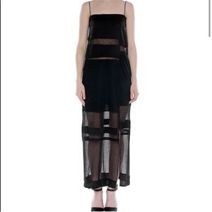 Helmut Lang Horizon Jersey combo dress size medium